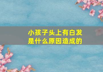 小孩子头上有白发是什么原因造成的