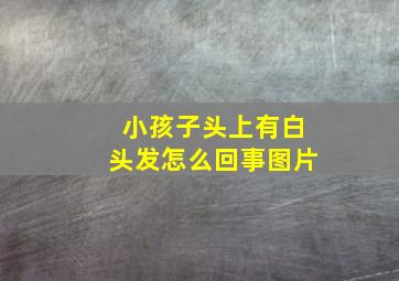 小孩子头上有白头发怎么回事图片