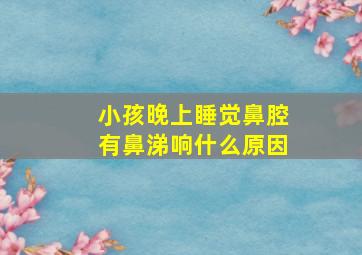 小孩晚上睡觉鼻腔有鼻涕响什么原因