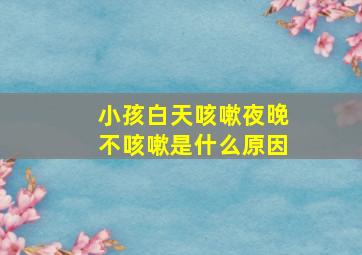 小孩白天咳嗽夜晚不咳嗽是什么原因