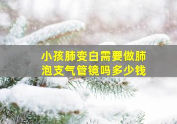 小孩肺变白需要做肺泡支气管镜吗多少钱