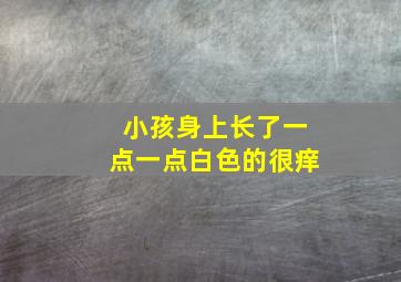 小孩身上长了一点一点白色的很痒