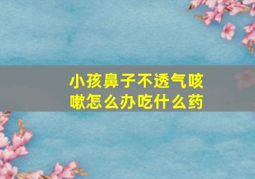 小孩鼻子不透气咳嗽怎么办吃什么药