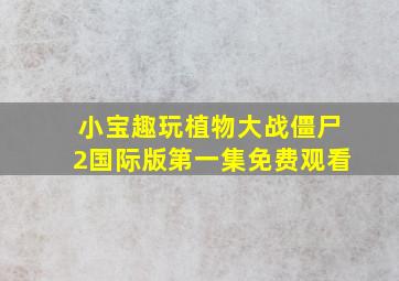 小宝趣玩植物大战僵尸2国际版第一集免费观看