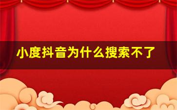 小度抖音为什么搜索不了