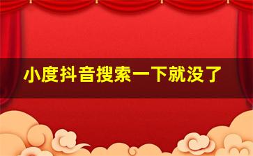 小度抖音搜索一下就没了