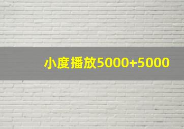 小度播放5000+5000