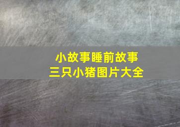 小故事睡前故事三只小猪图片大全