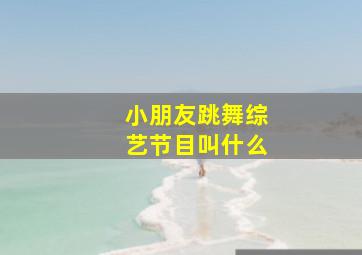 小朋友跳舞综艺节目叫什么