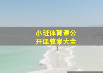 小班体育课公开课教案大全