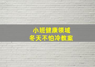 小班健康领域冬天不怕冷教案