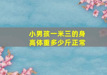 小男孩一米三的身高体重多少斤正常