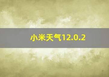 小米天气12.0.2