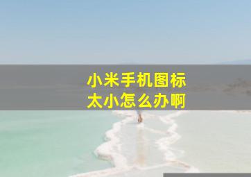 小米手机图标太小怎么办啊