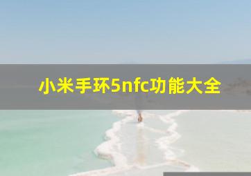 小米手环5nfc功能大全