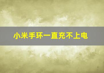 小米手环一直充不上电