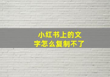 小红书上的文字怎么复制不了