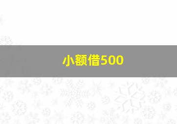 小额借500