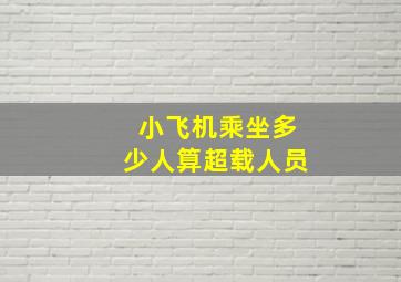 小飞机乘坐多少人算超载人员