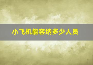 小飞机能容纳多少人员