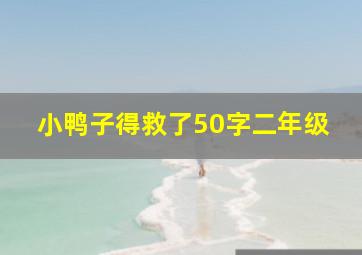 小鸭子得救了50字二年级