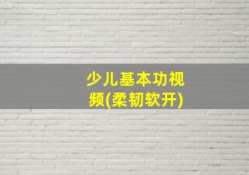 少儿基本功视频(柔韧软开)