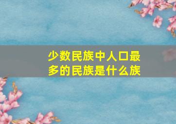 少数民族中人口最多的民族是什么族