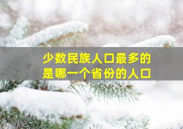 少数民族人口最多的是哪一个省份的人口