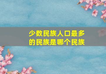 少数民族人口最多的民族是哪个民族