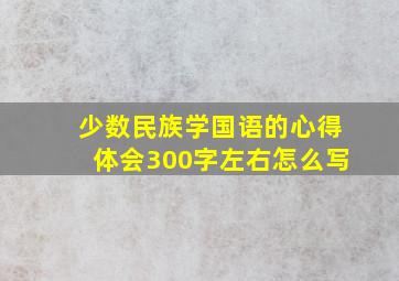 少数民族学国语的心得体会300字左右怎么写