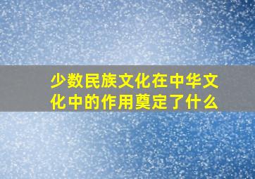 少数民族文化在中华文化中的作用奠定了什么