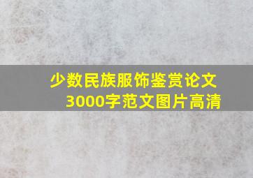 少数民族服饰鉴赏论文3000字范文图片高清