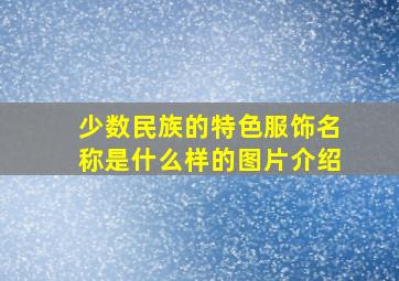 少数民族的特色服饰名称是什么样的图片介绍