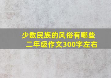 少数民族的风俗有哪些二年级作文300字左右