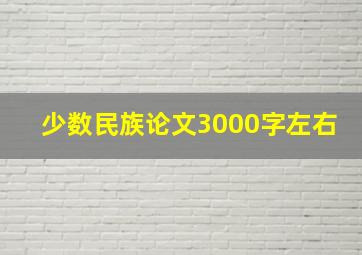 少数民族论文3000字左右