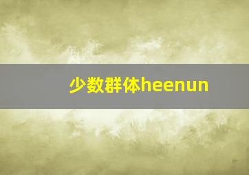 少数群体heenun