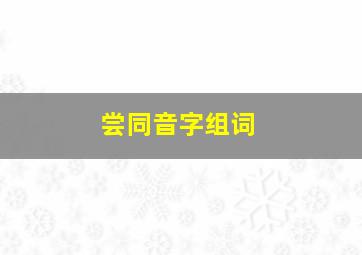 尝同音字组词