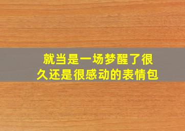 就当是一场梦醒了很久还是很感动的表情包