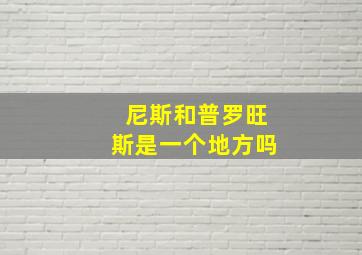 尼斯和普罗旺斯是一个地方吗