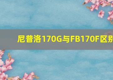 尼普洛170G与FB170F区别