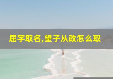 屈字取名,望子从政怎么取