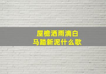 屋檐洒雨滴白马踏新泥什么歌