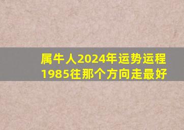 属牛人2024年运势运程1985往那个方向走最好