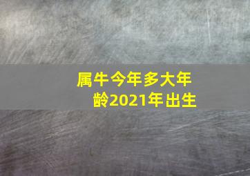 属牛今年多大年龄2021年出生