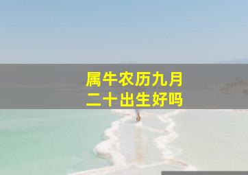 属牛农历九月二十出生好吗