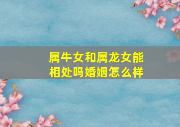 属牛女和属龙女能相处吗婚姻怎么样