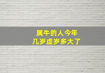 属牛的人今年几岁虚岁多大了