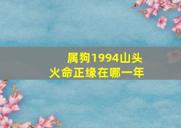 属狗1994山头火命正缘在哪一年