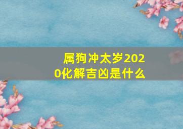 属狗冲太岁2020化解吉凶是什么