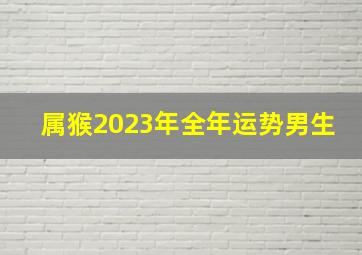 属猴2023年全年运势男生